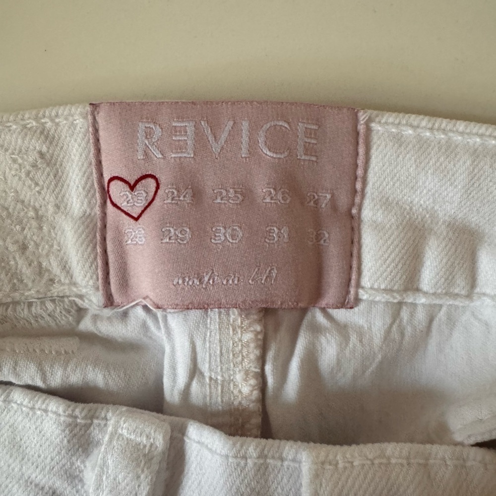 REVICE Women’s AVALON Cutout Detail Flare 70s Retro Jeans-White-Size 23 NWT - Picture 12 of 15
